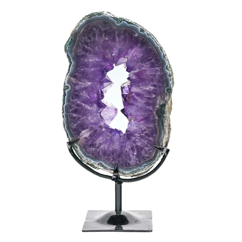 Géode d’améthyste - Tranche sur socle