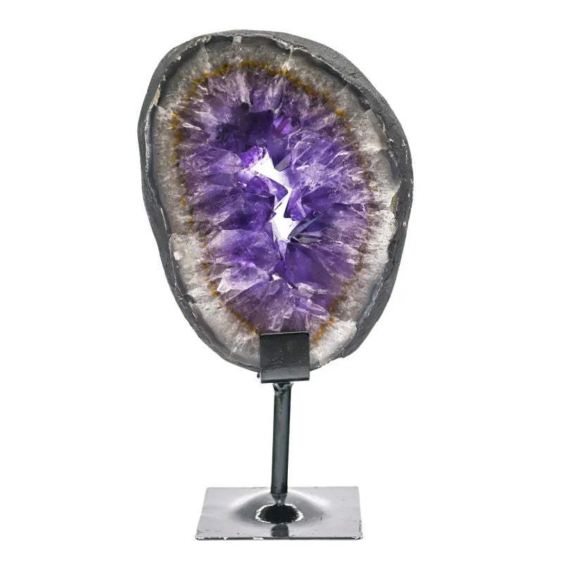 Géode d’améthyste - Tranche sur socle