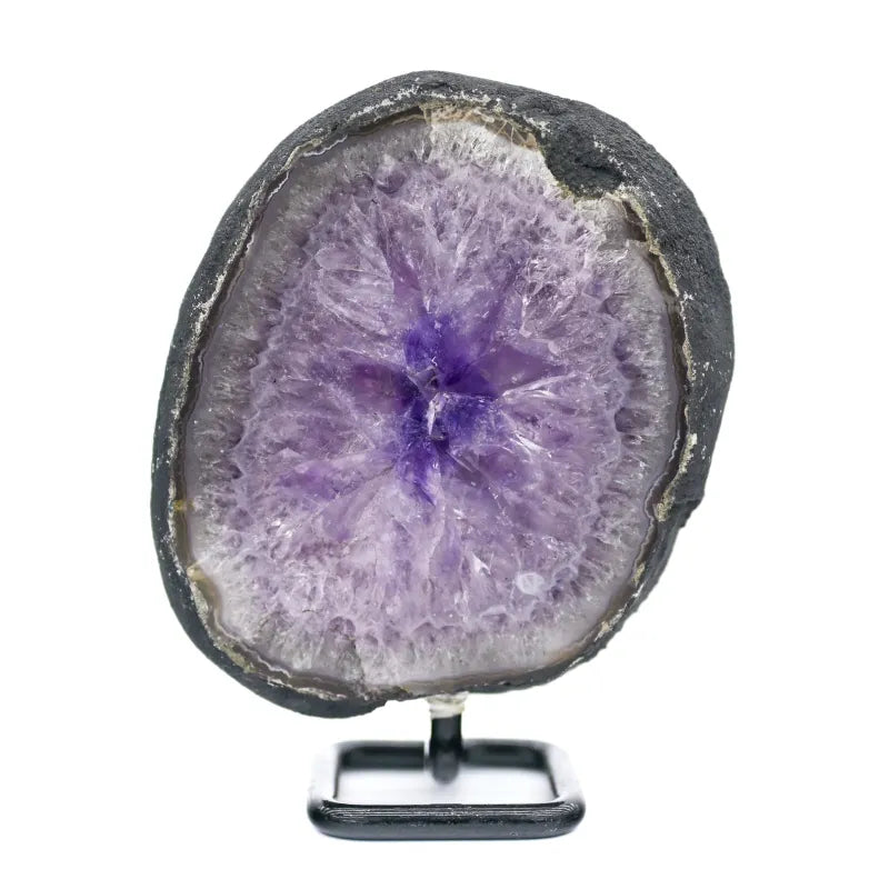 Géode d’améthyste - Tranche sur socle