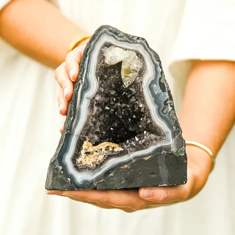 Geode de Quartz fumé
