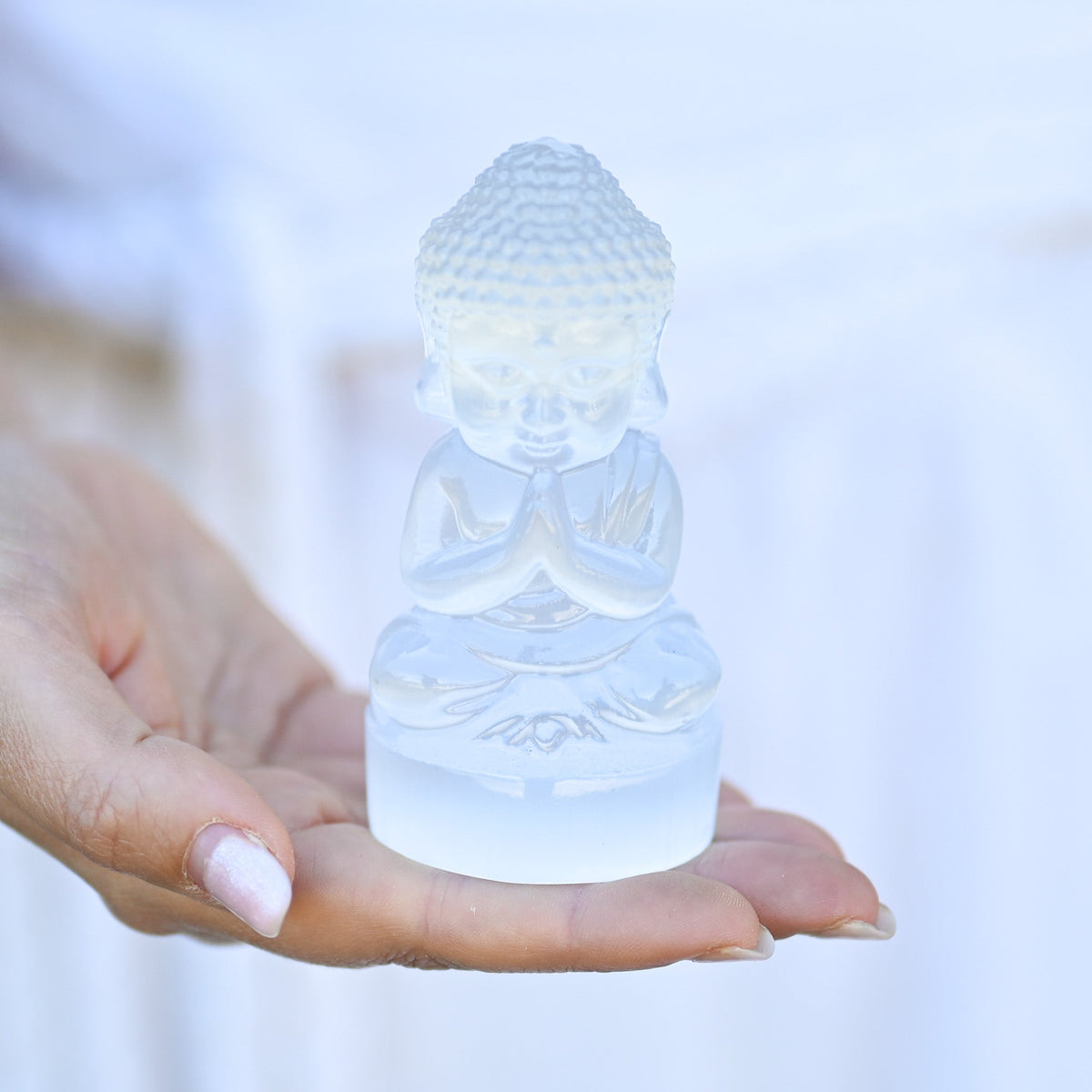 Lampe en sélénite - Bouddha