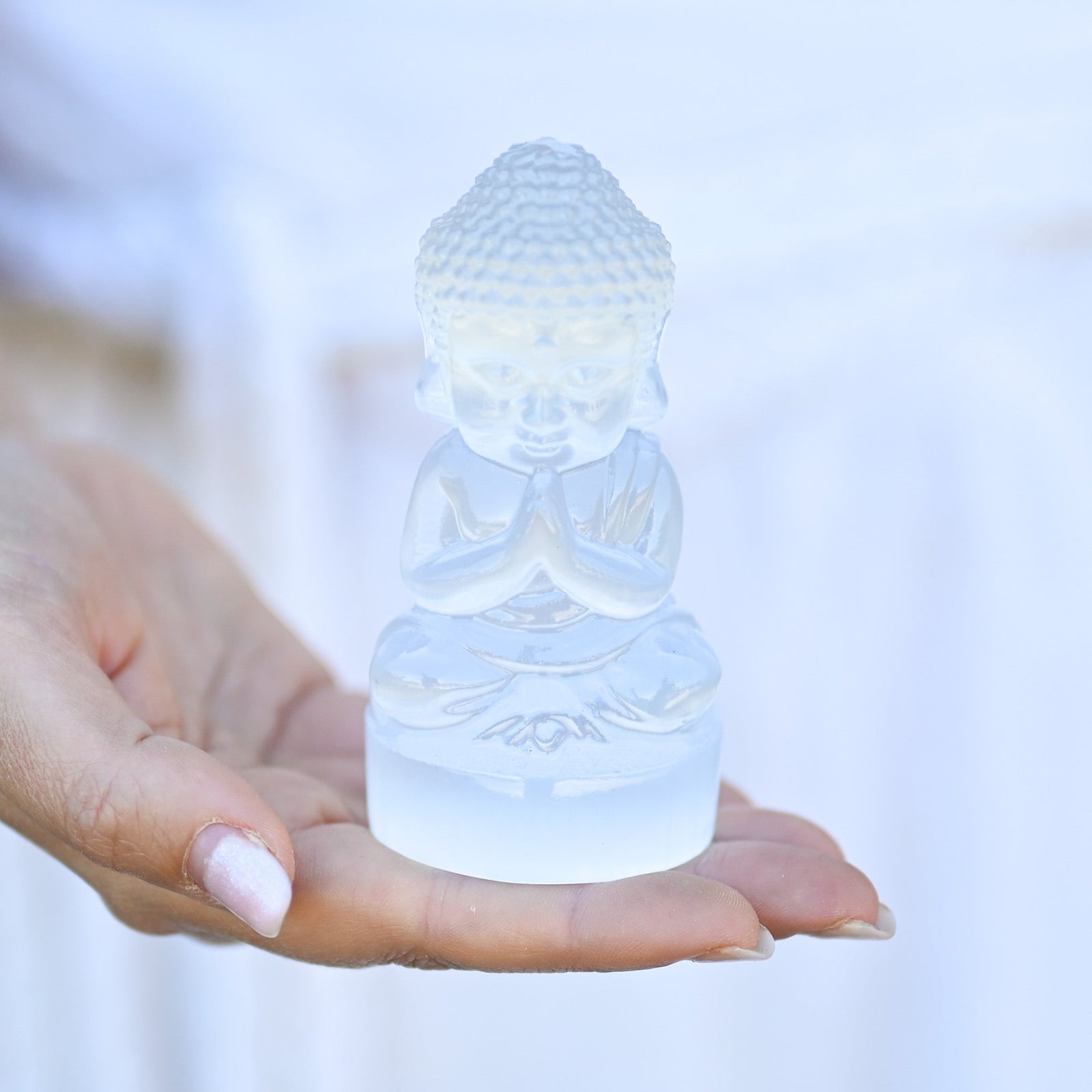 Lampe en sélénite - Bouddha
