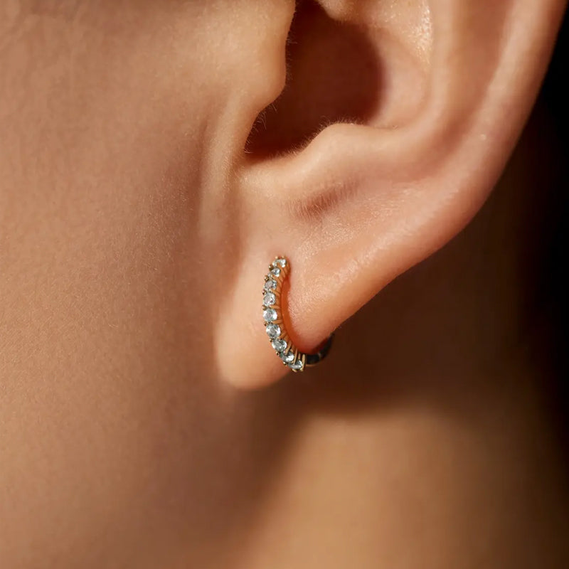 boucle d oreille aigue marine