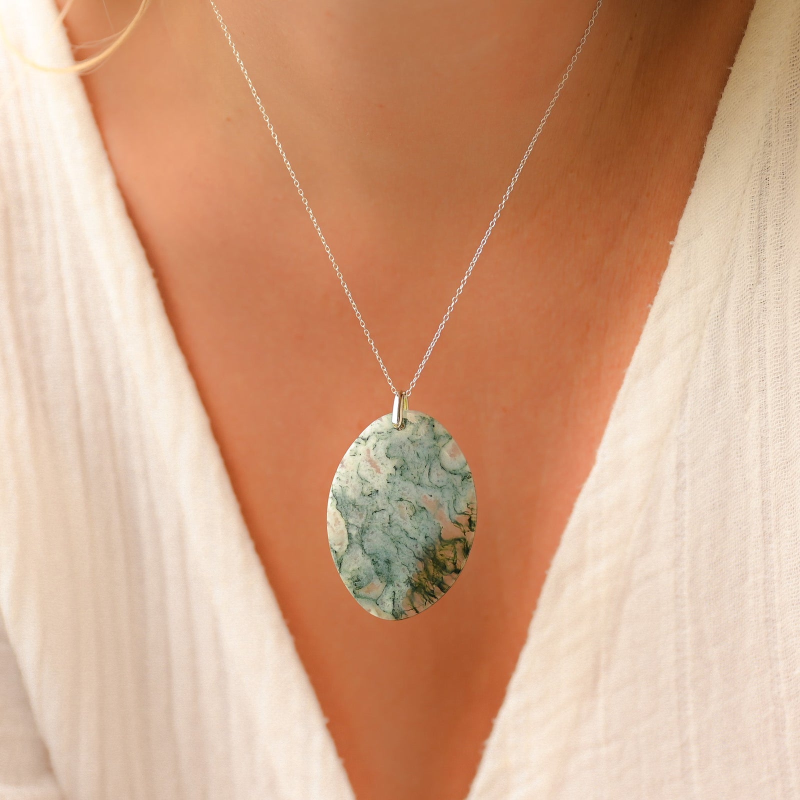 Pendentif Agate Mousse