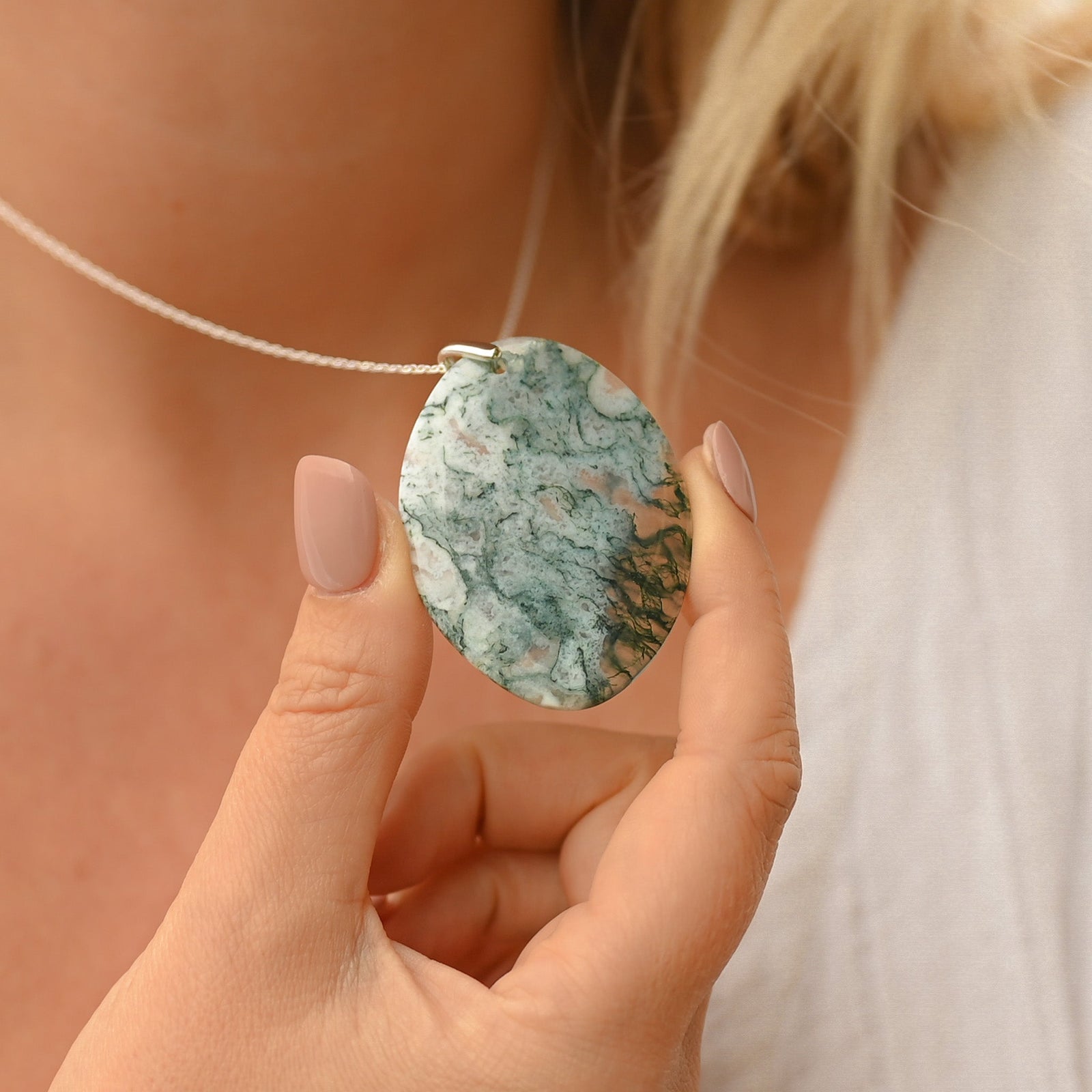Pendentif Agate Mousse