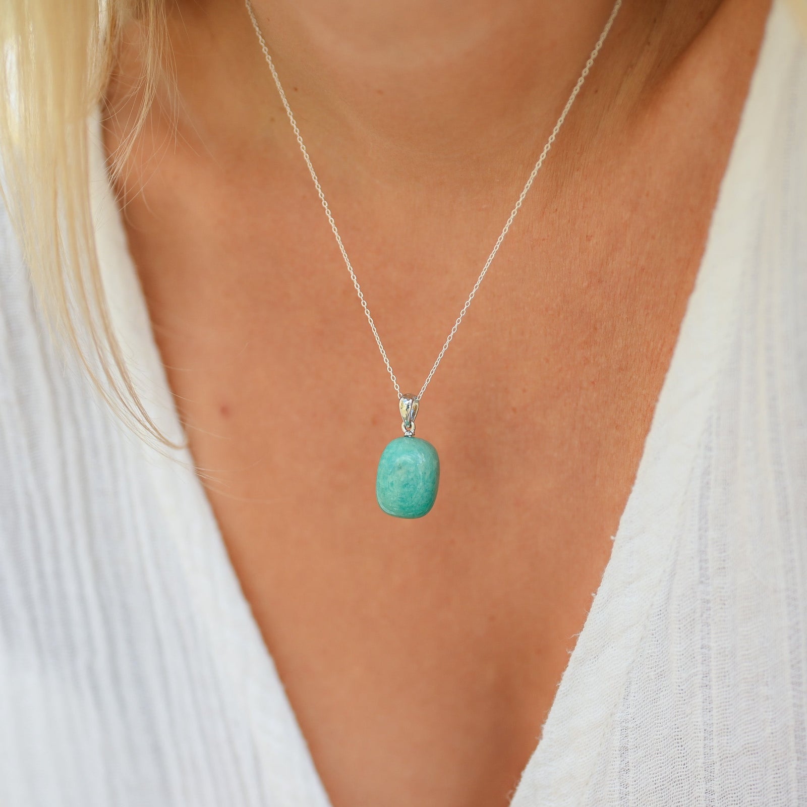 Pendentif Amazonite Femme