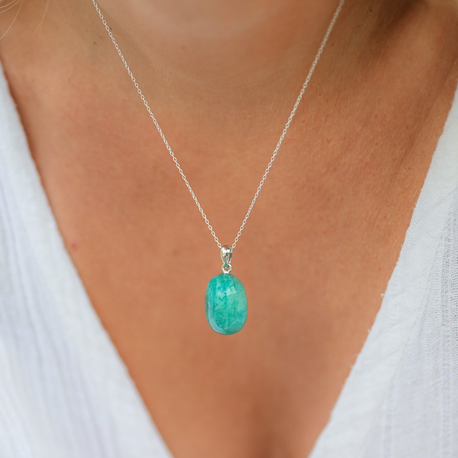 Pendentif Amazonite Femme