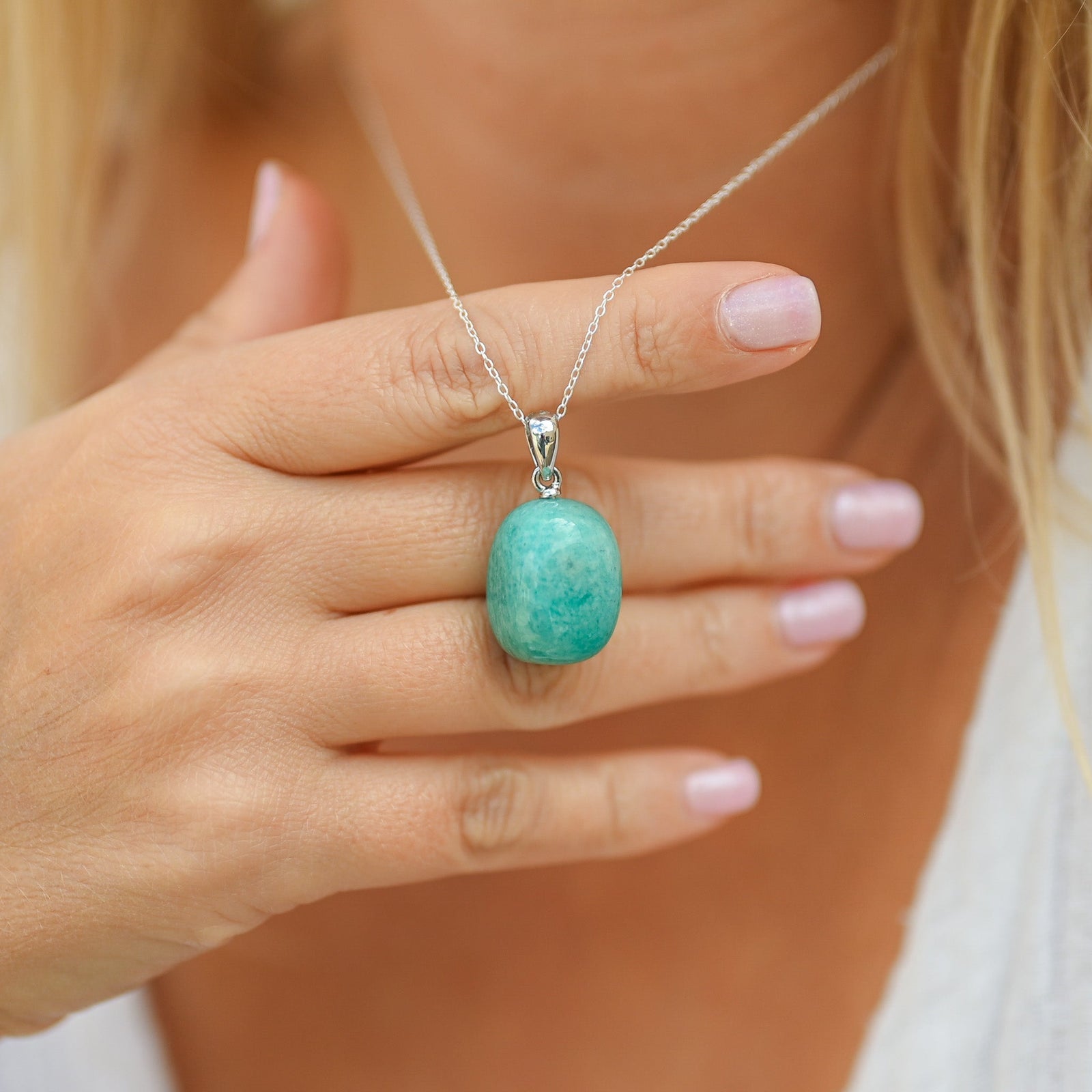 Pendentif Amazonite Femme