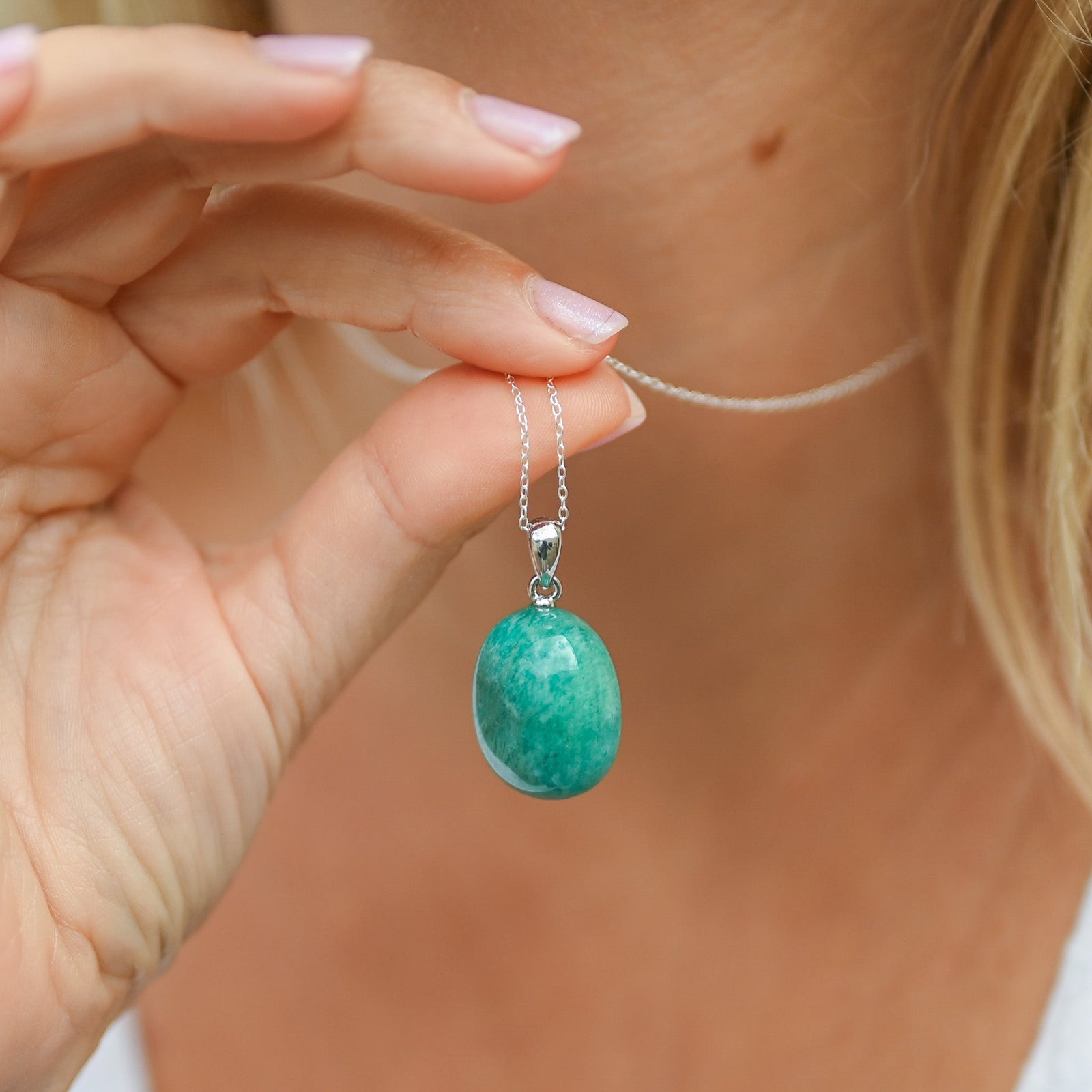 Pendentif Amazonite Femme