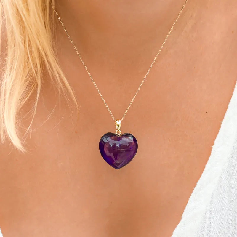 Pendentif Améthyste Cœur