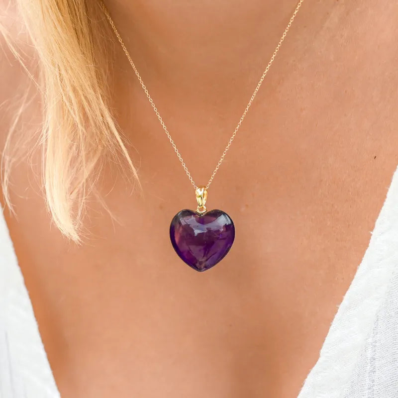 Pendentif Améthyste Cœur