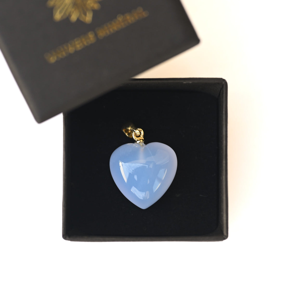 Pendentif calcédoine bleue