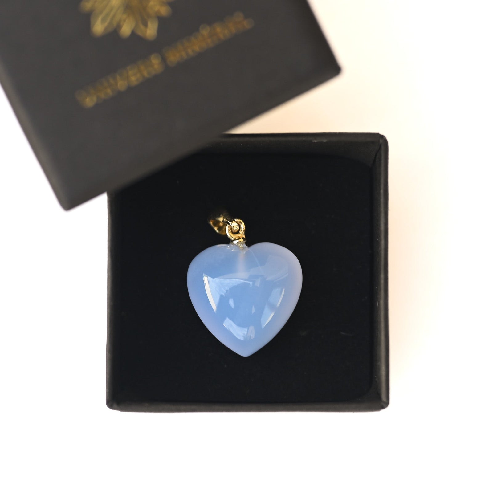 Pendentif calcédoine bleue