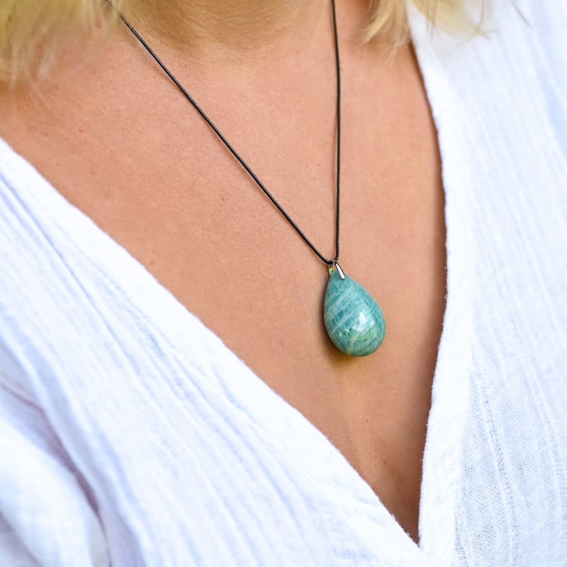 Réalisation Collier Amazonite Bleue de 6 mm Grade A de 43 cm | Les Pierres de Pascal Réalisation Collier Amazonite Bleue de 6 mm Grade A de 43 cm | Les Pierres de Pascal