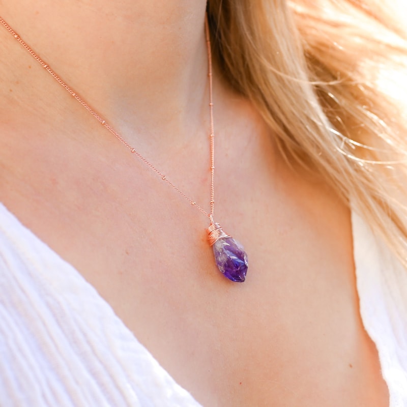 Pendentif en Améthyste Brute | AJ