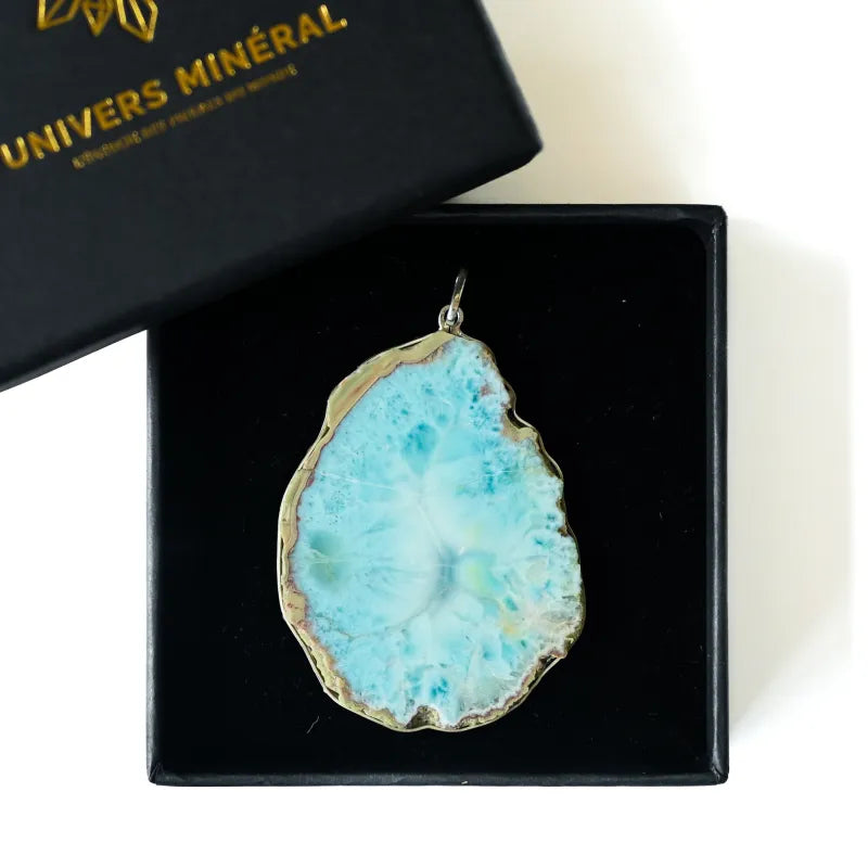 Pendentif en Larimar ’Rêve de Caraïbes’