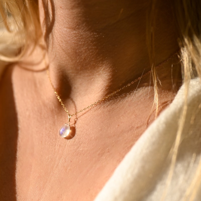Pendentif Goutte Pierre de Lune | Univers Minéral