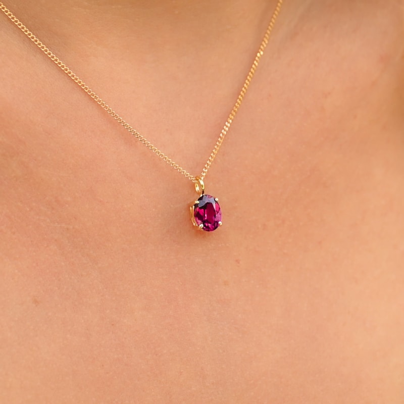 Grenat Rhodolite D'Afrique 2,37 Ct - Pierre Précieuse Rouge - Coupe Ovale - I1