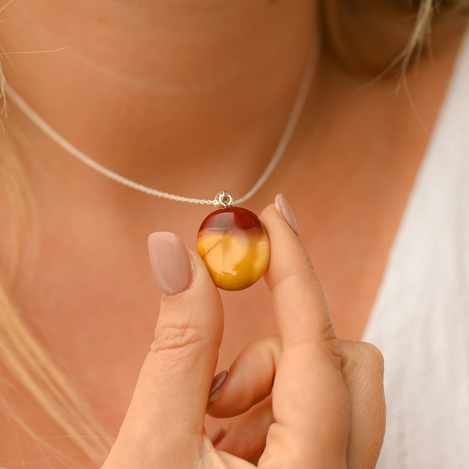 Pendentif Jaspe Mokaïte