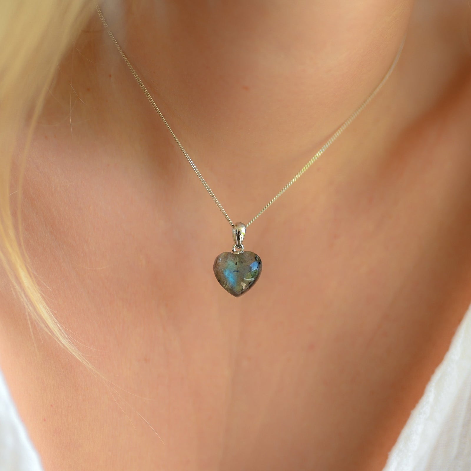 Pendentif Labradorite coeur