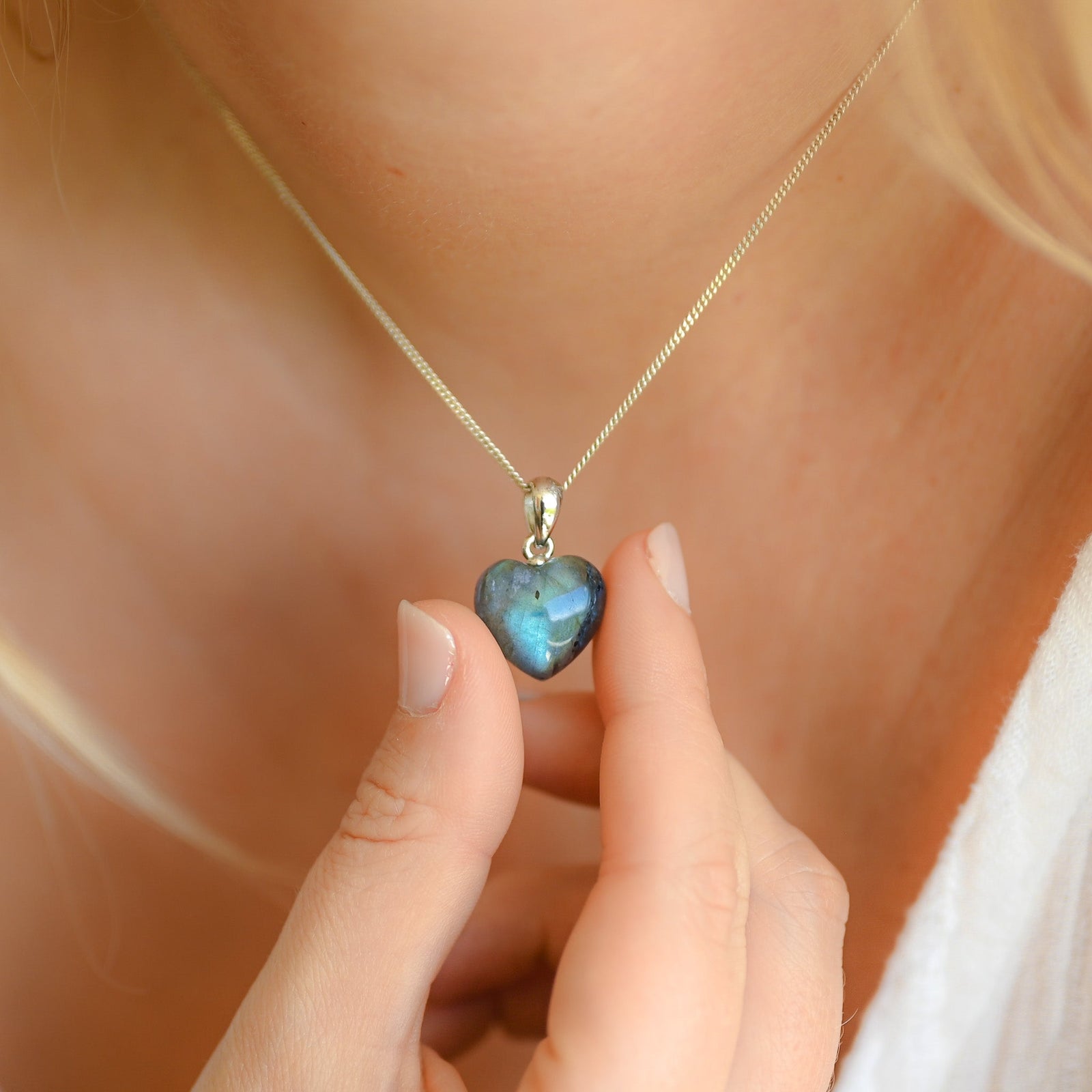 Pendentif Labradorite coeur