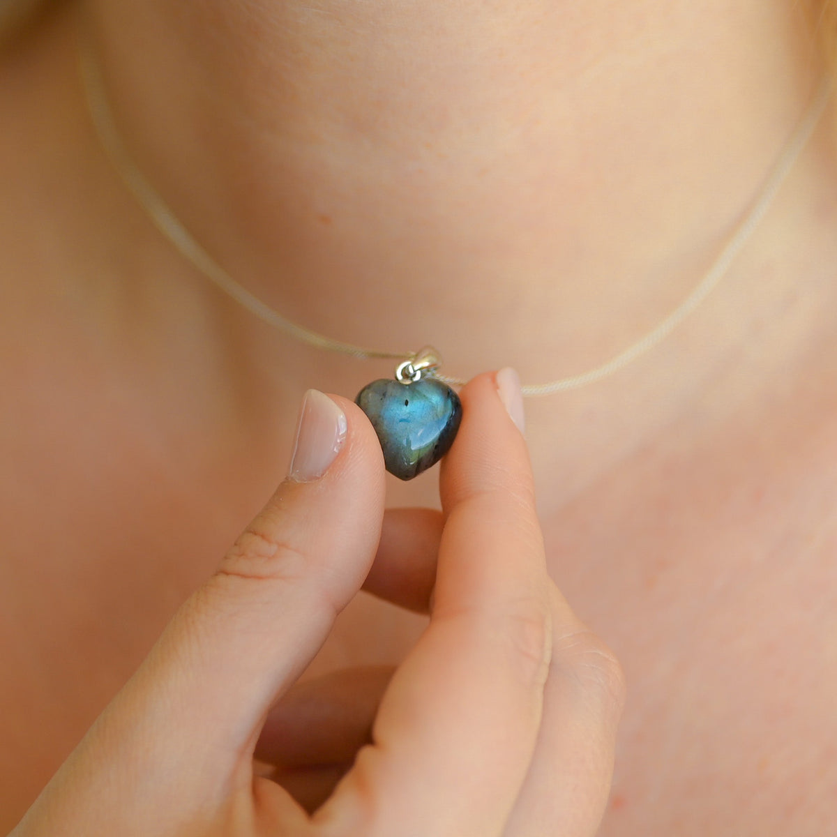 Pendentif Labradorite coeur