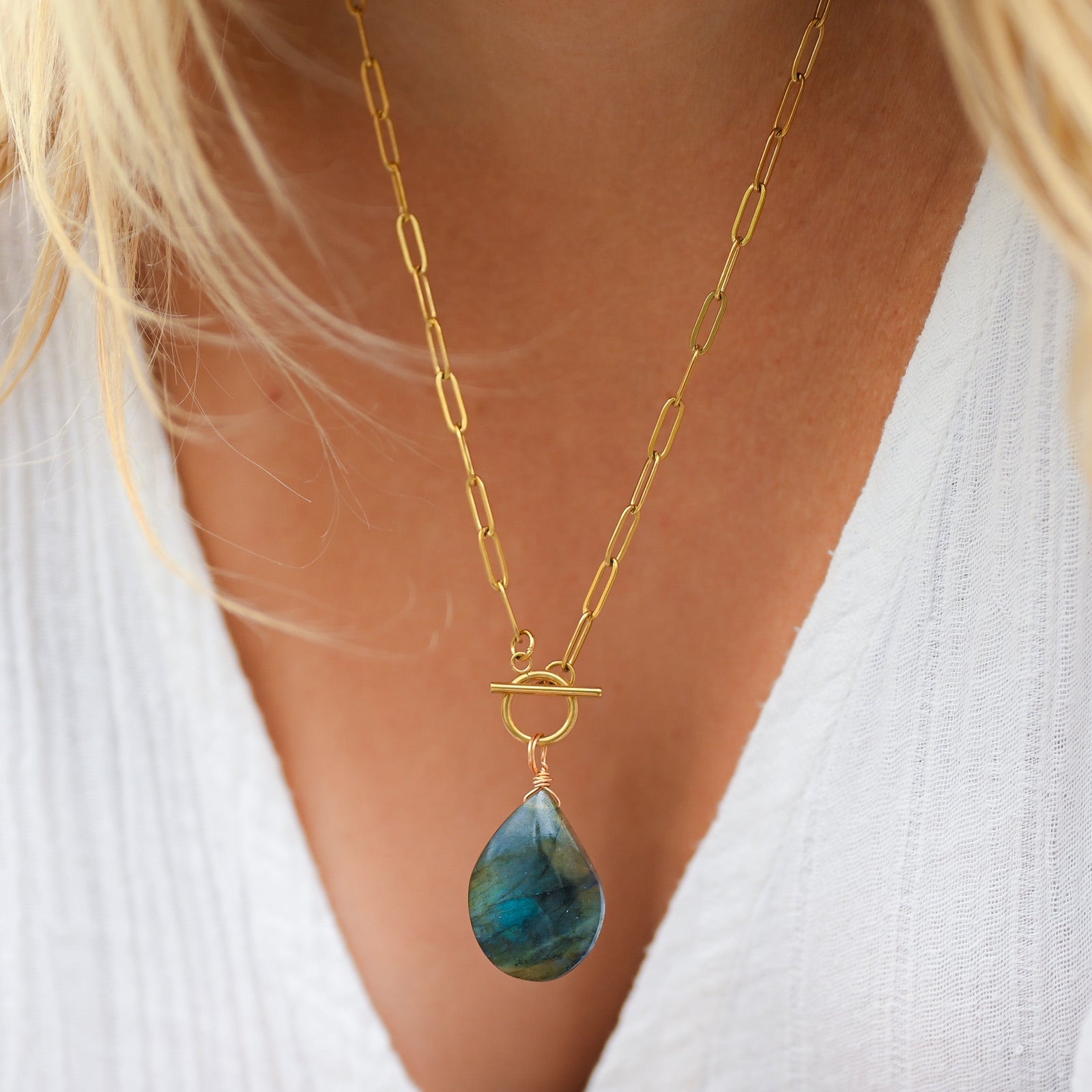 Pendentif Labradorite Goutte