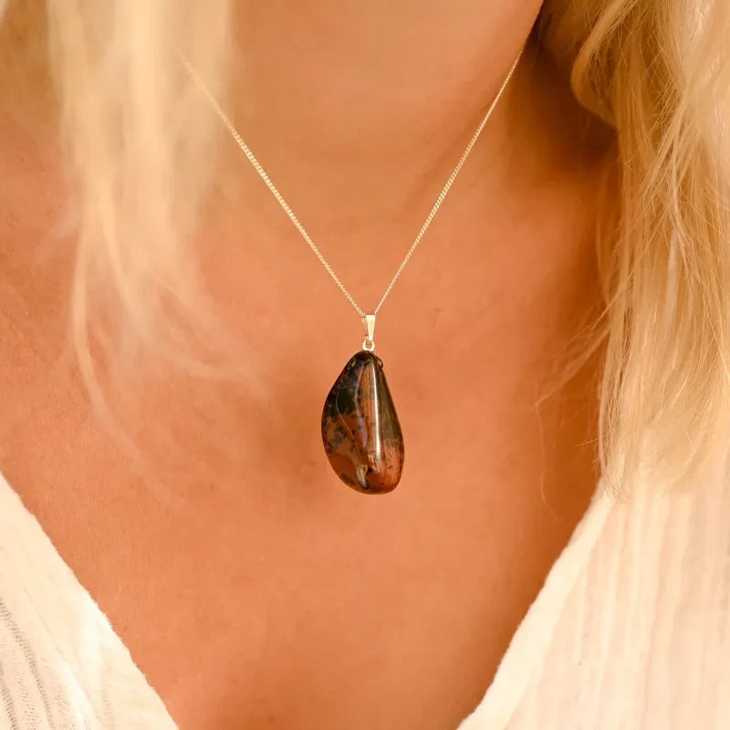 Pendentif Obsidienne Acajou