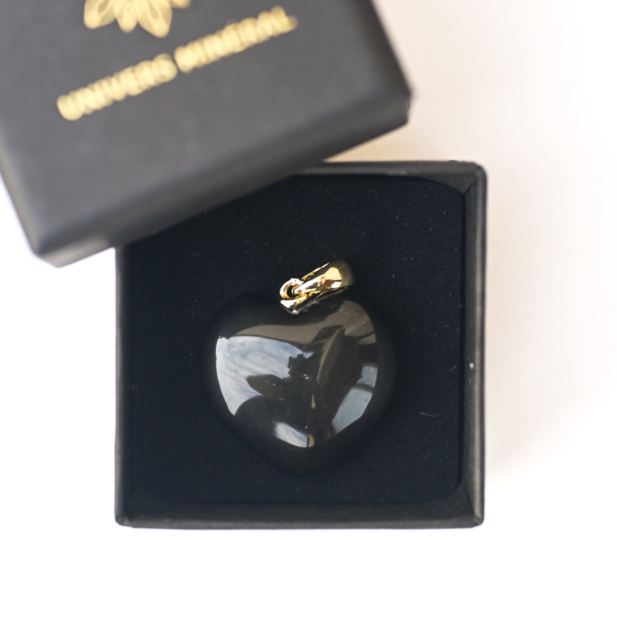 Pendentif Obsidienne Oeil Céleste ’Coeur’