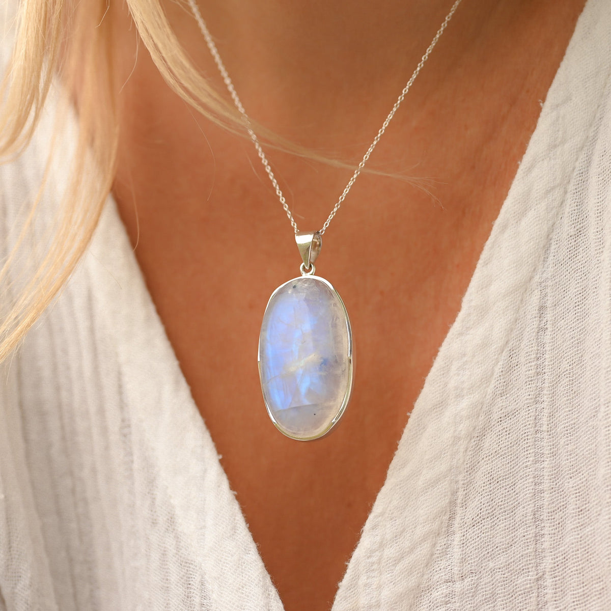 Collier Pierre de Lune Cabochon