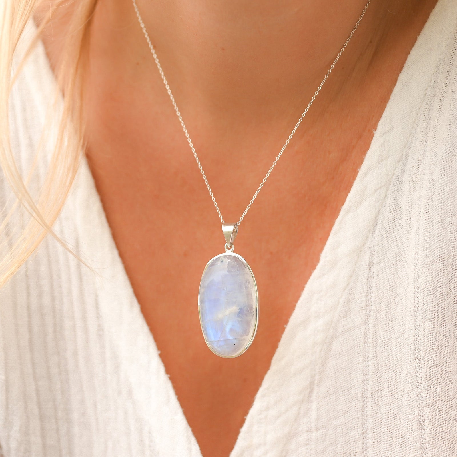 Collier Pierre de Lune Cabochon
