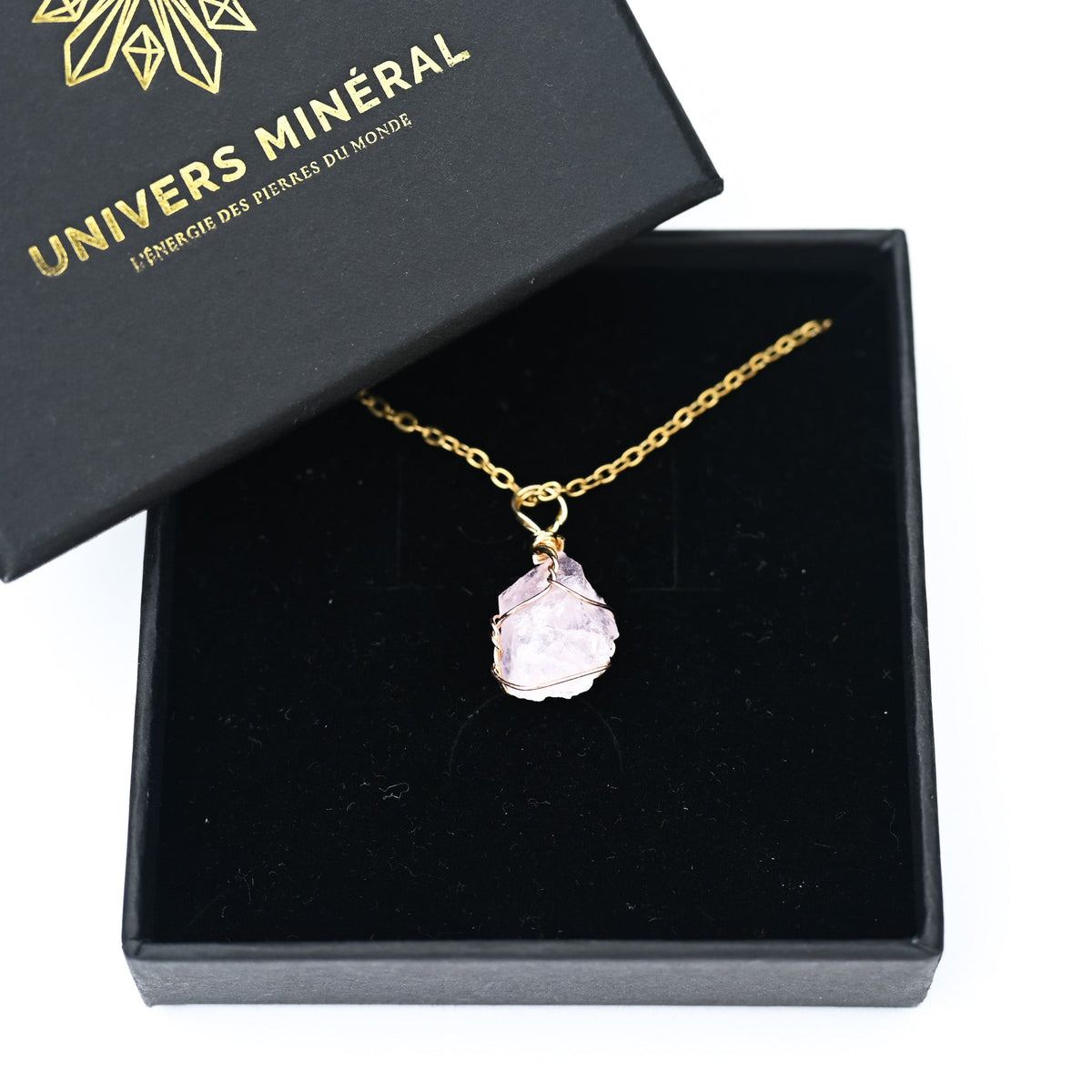 Pendentif Quartz Rose brut