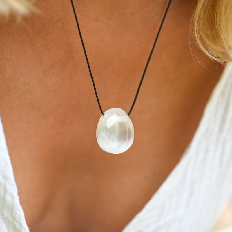 Pendentif Sélénite | Univers Minéral