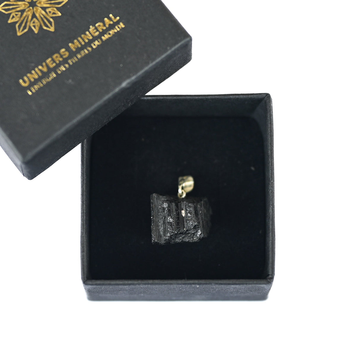 Pendentif Tourmaline noire brute