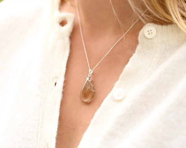 Pendentif citrine argent