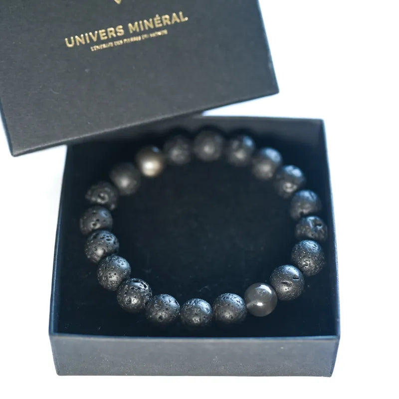 Pierre de Lune Bracelet Homme