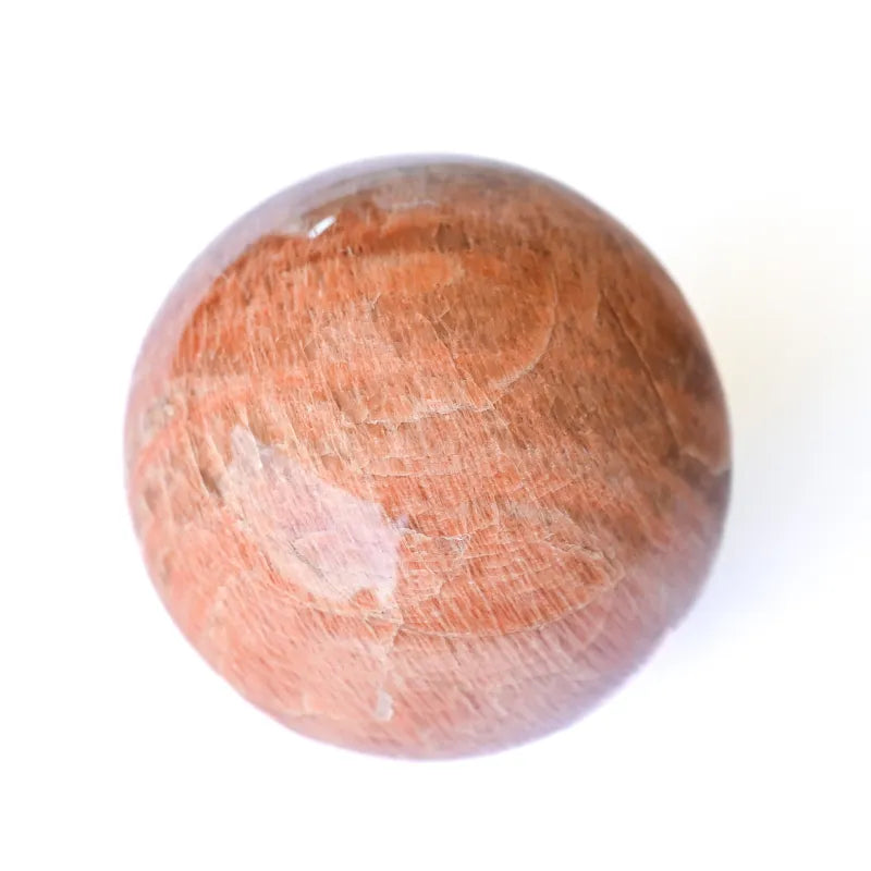 Pierre de lune orange Sphère