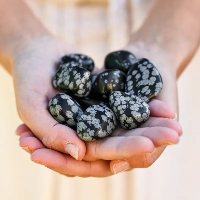 Pierre Obsidienne Flocon de Neige