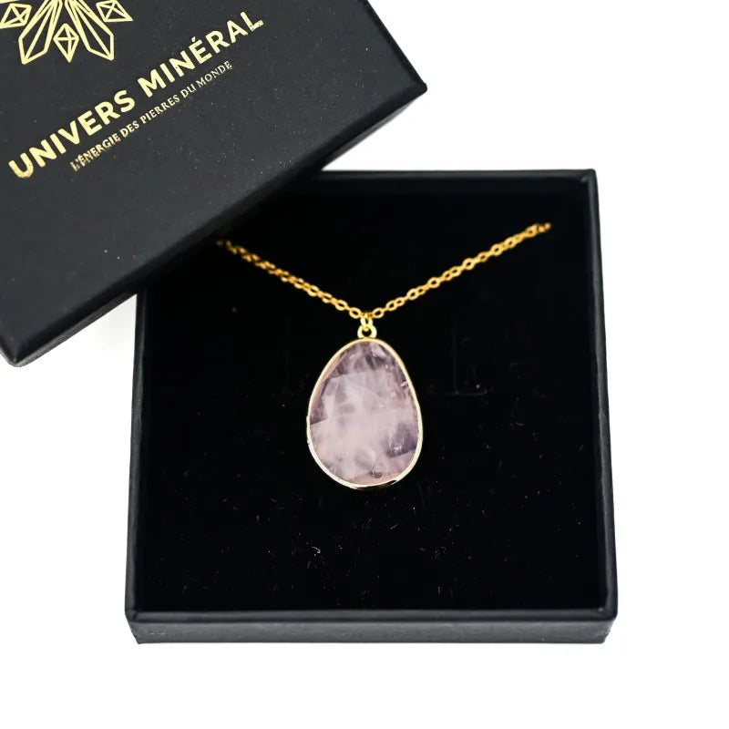 Quartz Rose Collier