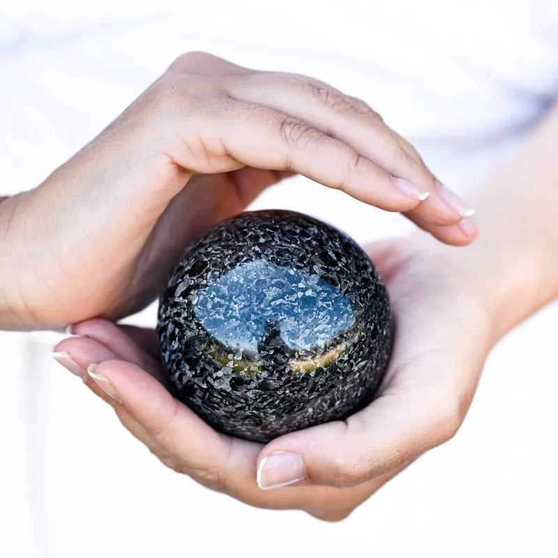 Quartz Tourmaline sphère