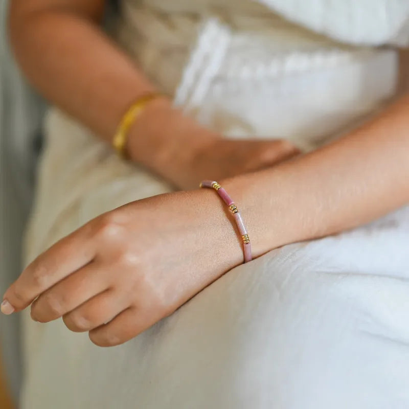 Rhodonite - Bracelet réglable