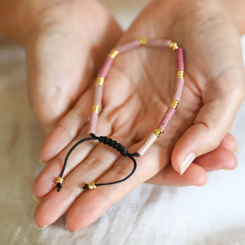 Rhodonite - Bracelet réglable