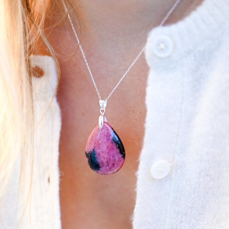 Rhodonite Pendentif | Univers Minéral