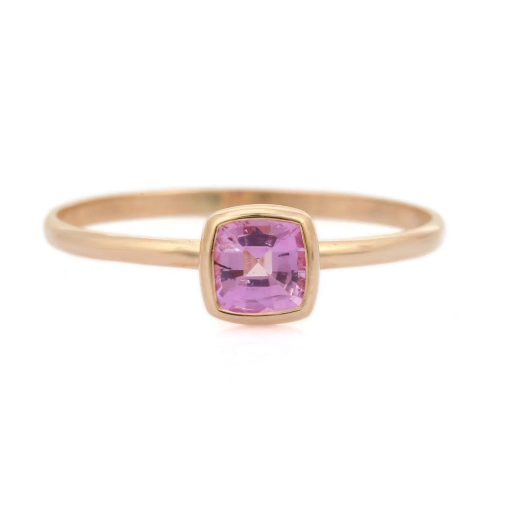 bague saphir rose