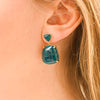 Apatite bleue boucles d’oreilles | Univers Minéral
