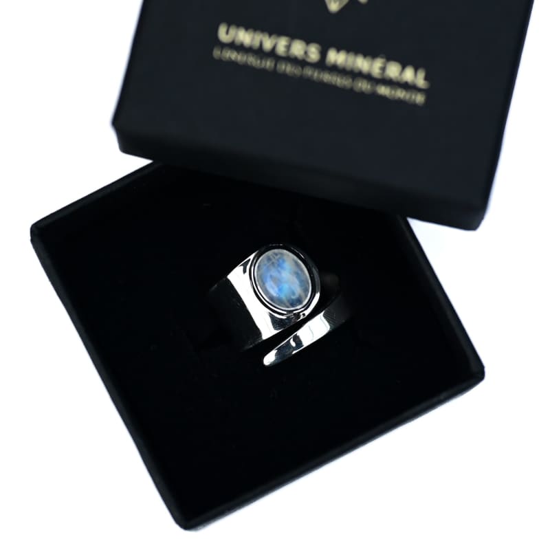 Bague Argent Pierre de Lune | Univers Minéral