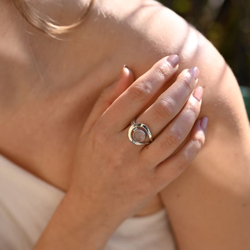 Bague Argent Quartz Rose | Univers Minéral