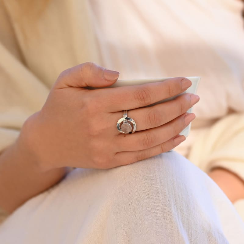 Bague Argent Quartz Rose | Univers Minéral