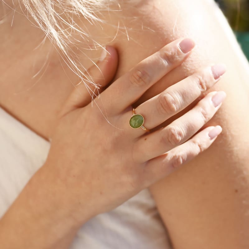 Bague Aventurine Cabochon | Univers Minéral