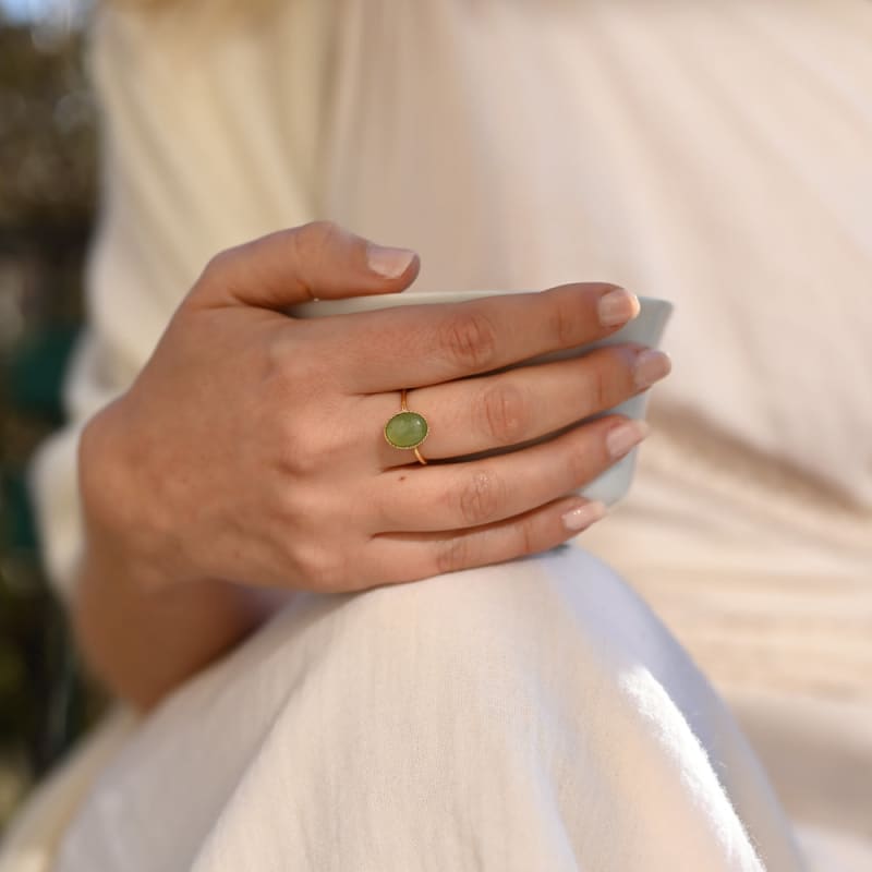 Bague Aventurine Cabochon | Univers Minéral